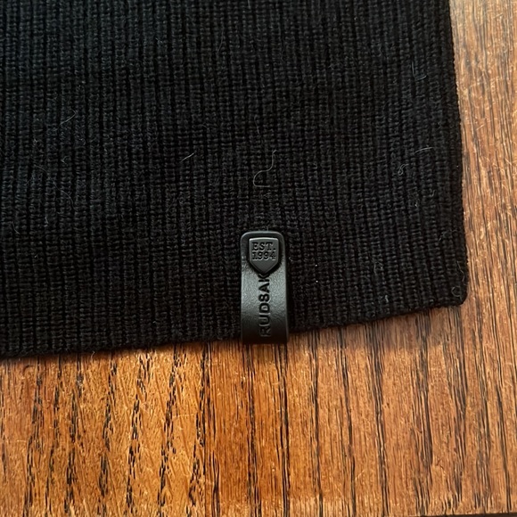 Rudsak Black Wool Knit Sweater Dress With Ribbon Cinch Belt Size L - Picture 7 of 11